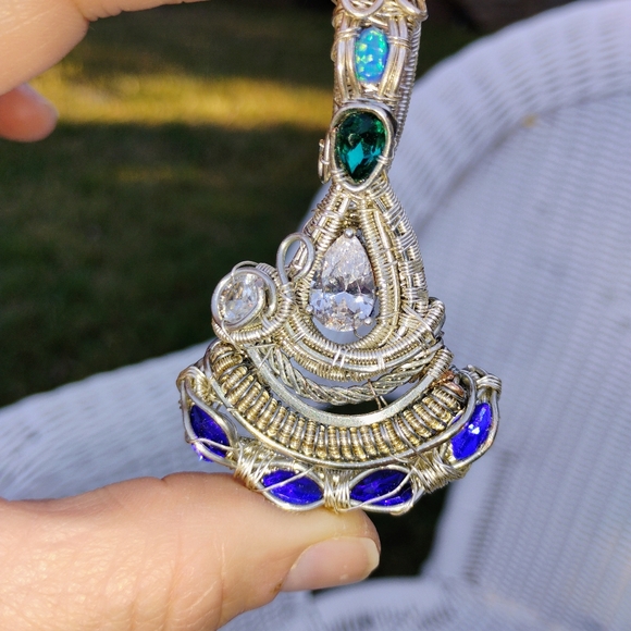 Wire wrapped Cubic Zirconia - Picture 7 of 11